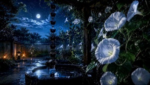 星空月夜白花