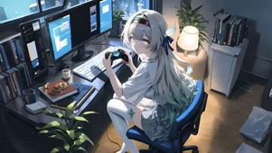 房间电竞少女
