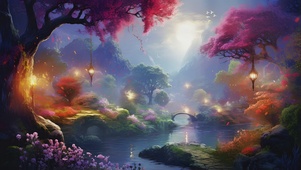 幽静的山谷森林美景