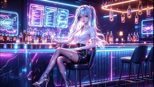 酒吧限定蓝发姐姐