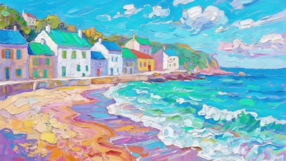 油画海