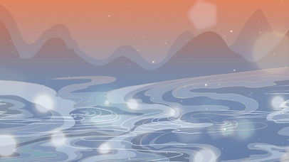 国潮夏天唯美荷花风景