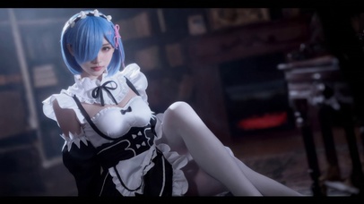 女仆雷姆 COS 短发和长发版