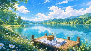 青山湖畔野餐 