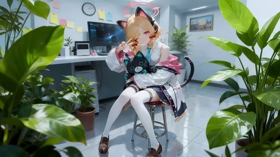 可爱电竞小女孩