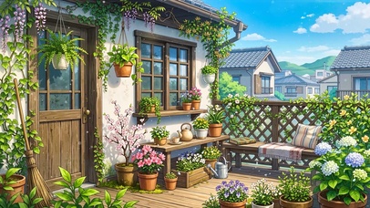 治愈夏天小院
