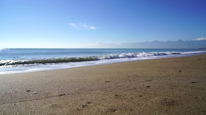 夏日炎炎海边山沙滩