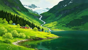青山湖泊