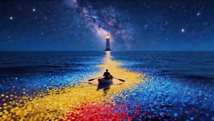 唯美的大海星空