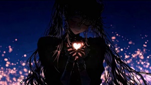 一捧爱心暗调美少女