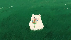 草地花花熊