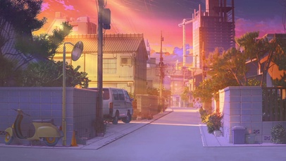 黄昏治愈街道