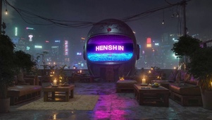 科幻雨夜城市
