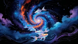 星云旋涡里的幸运锦鲤群