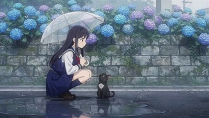 记忆中给小猫打伞的女孩