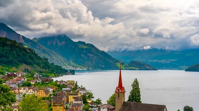 唯美山水小镇延时