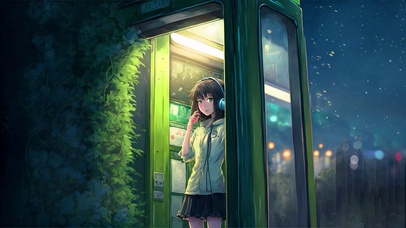 静谧星夜下的女孩