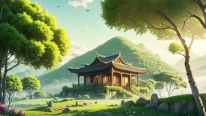治愈山中木屋
