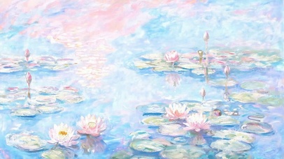 池塘荷花