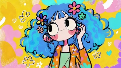 卡通可爱女孩
