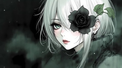 黑色花朵