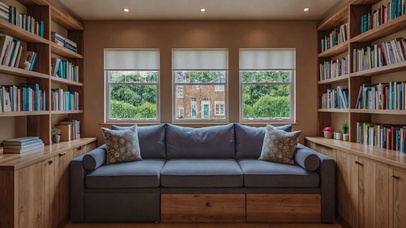 【雨景】书房的沙发