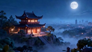 古风夜景