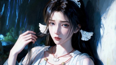 清冷古风二次元美少女