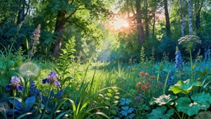 金缕穿林・花野晨曦的自然诗画