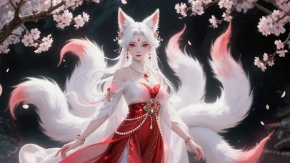 九尾狐耳古风狐妖阿狸