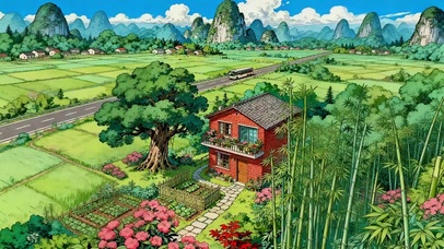 路旁的乡居春景