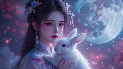 唯美治愈清纯浪漫古风女神嫦娥