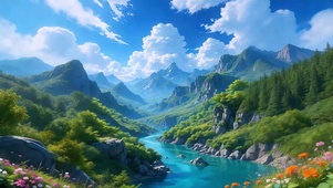 晴川与远峰