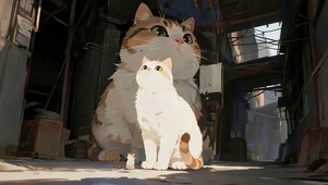 可爱的大猫