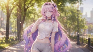 暖阳街边粉发少女达尼娅