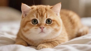 可爱的胖橘猫