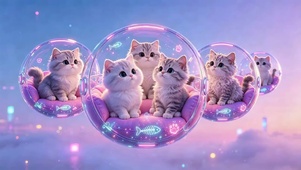 赛博霓虹猫屋