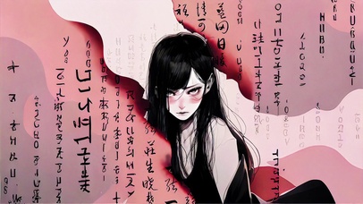 黑发少女（作者：千命门）