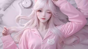 床上狐耳美女