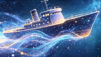 浪漫星空带鱼屏