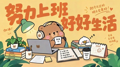 努力上班好好生活 治愈打工人