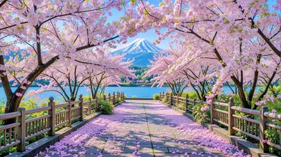 樱开满径春日浪漫