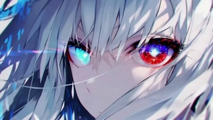 银发异瞳少女