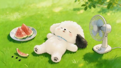 夏日躺平小狗