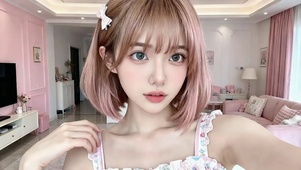 短发吊带裙美女