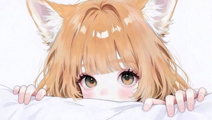 呆萌探头猫耳娘