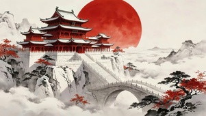 水墨古刹