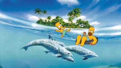 辛普森父子海上度假