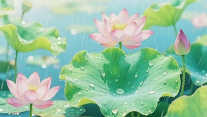 荷叶小雨