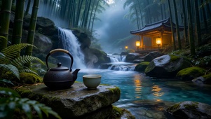 溪谷竹林